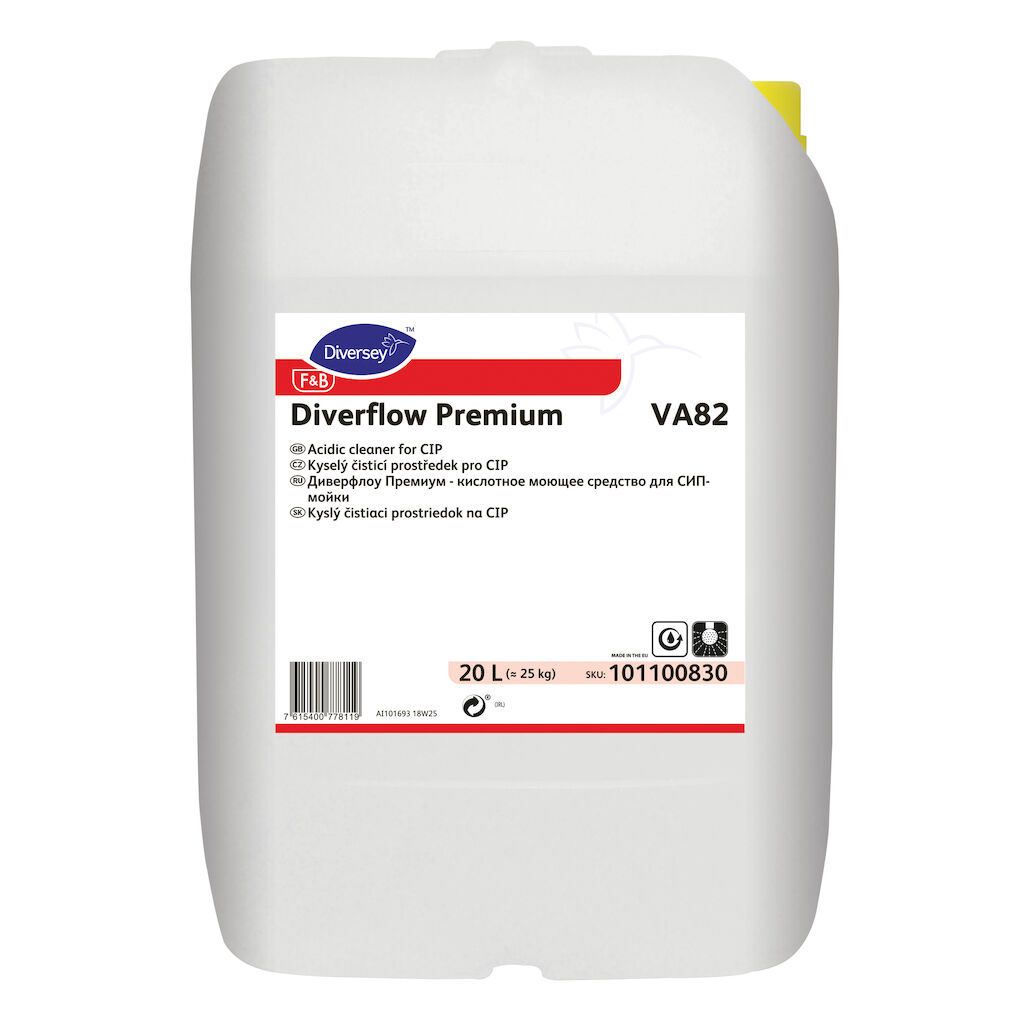 Diverflow Premium VA82 20L - Kyselý čisticí prostředek pro CIP